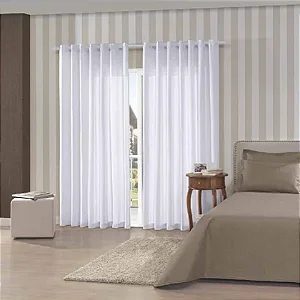 Cortina Bella Janela Rústica 420X280 Pantex Branco