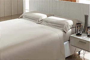 Jogo de Cama Niazitex 400 Fios Delicatto King Manteiga 4 Peças