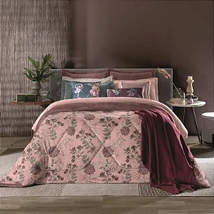 Edredom Solteiro Plush Combo Soft Coimbra Hedrons 150X210