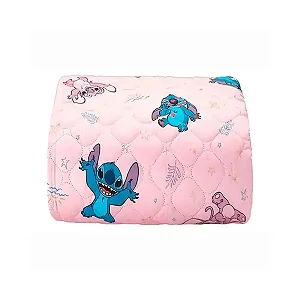 Edredom Hedrons Disney Rotativo Solteiro 160X240 Stitch Love