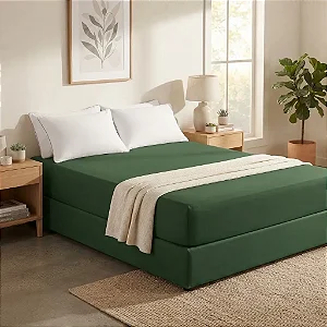Lençol Estamparia Premium Plus Casal Verde