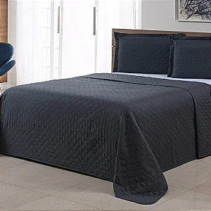 Kit Colcha Casal Ultrassônica Estocolmo Preto 220x240