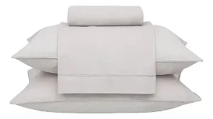 Jogo de cama Buddemeyer Basic Percalle Casal Bege 4 Peças 180 Fios