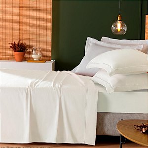 Jogo de Cama Appel 300 Fios Treccenti Queen Cor Névoa 4 Peças
