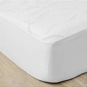 Protetor De Colchão Camesa Bamboo Impermeável 138X188X30 Branco