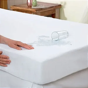 Protetor De Colchão Camesa Pvc Solteiro 90X190X30 Branco