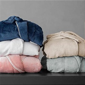 Roupão Camesa Neo Velour Gg Cinza