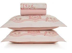 Jogo de Cama Karsten Emília Estampado 4 Peças Casal