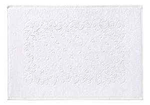 Toalha de Piso Dohler Velour Jacquard Romance Liso 70x50 Branco