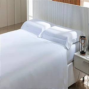 Jogo De Cama Niazitex 400 Fios Delicatto Casal Branco 4 Peças