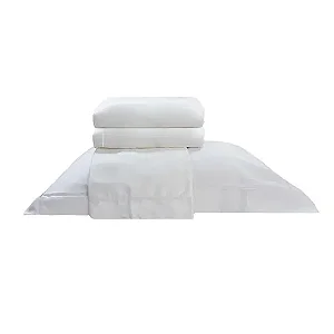 Jogo de Cama Camesa Neo 300 Fios Bordado Elements Casal Branco 4 Peças