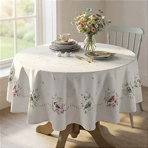 Toalha de Mesa Dohler Clean Renova Estampado Digital 180 Redonda Jardim