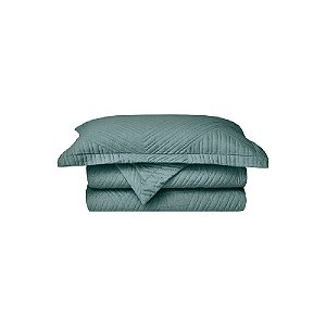 Kit Colcha Camesa Virtuos Casal 220X240 Verde 3 Peças