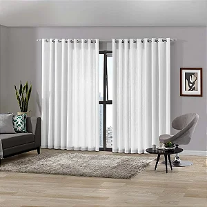 Cortina Bella Janela Duplex 540X280 Monaco Branco