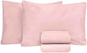 Jogo Cama Est Premium Plus King 100% Algodão Des 7937 Rosa Claro 4 Peças