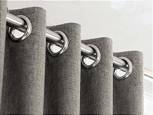 Cortina Camesa Alfa 100% Blackout 260x170 Cinza