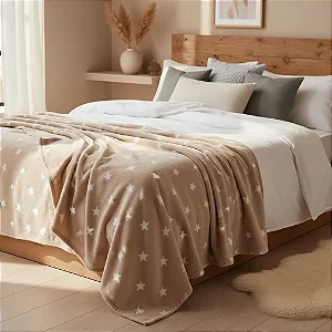 Cobertor Niazitex Toque de Seda Star 150x220 Rose Branco