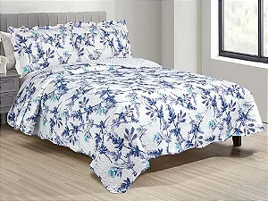 Kit Colcha Camesa Evolution Patchwork Solteiro 160x230 Louveira 2Peças