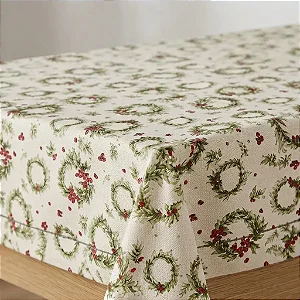 Toalha de Mesa Appel 160x260 Glamour Festive Verde Musgo 8 Lugares