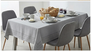 Toalha de Mesa Jolitex Kitchen Day Anny Redondo 160 Cinza