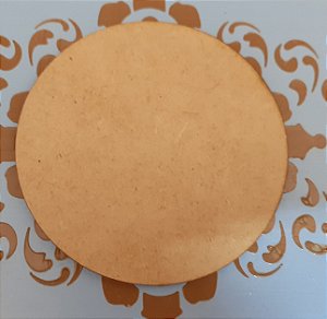 Aplique em MDF - Placa redonda  7x7 cm