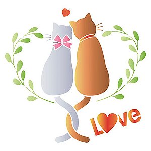 STXXV-014 - STENCIL - LOVE CATS