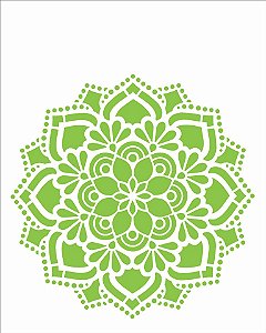 2461 - Stencil Opa 20x25 - Mandala Flor de renda