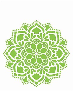 2461 - Stencil Opa 20x25 - Mandala Flor de renda