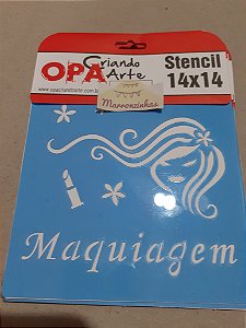992 Stencil Opa 14x14 Maquiagem