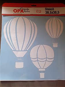 2087- Stencil Opa 30,5x30,5 Balões