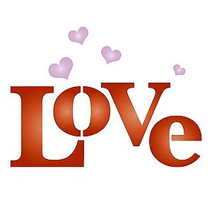 STM-435 - STENCIL MÉDIO - LOVE