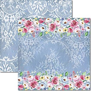 SC-654-Fragrância 5 - Papel para Scrapbook Dupla Face