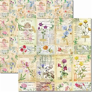 SC-660-Botânica 6 - Papel para Scrapbook Dupla Face