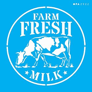 2922 Stencil Opa 14x14 Farm House fresh milk