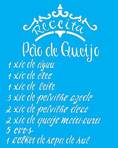 2287 - Stencil Opa 20x25 - Receita pão de queijo