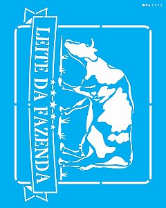 2972- Stencil Opa 20x25 - Farmhouse leite da fazenda