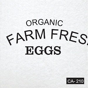 Carimbo com base de borrocha - Fresh eggs - Carimbos Artes - 17,60 X 8,22 cm