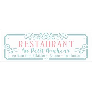 3156 - Stencil Opa - Frase Restaurant au Petit Bonheur