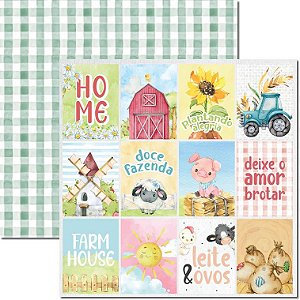 SC-684- Farm House baby 8 - Papel para Scrapbook Dupla Face