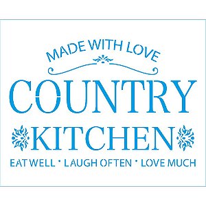 STM-731 - Stencil Médio - Kit Cozinha - Country Kitchen
