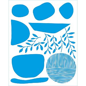 STR-235 - Stencil Retangular - Arte Orgânica IV