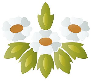 ST1-010 - Stencil - Flores II