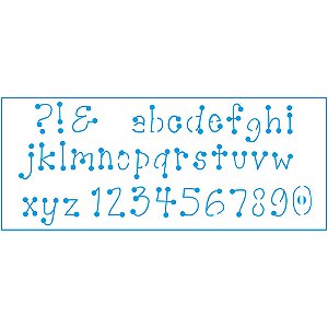 STG-022 - STENCIL - Alfabeto e Números