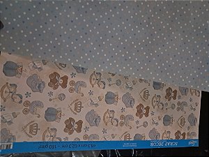 SDG-021 - Papel para Scrapbook Dupla Face Gigante - Ursinho azul