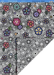 SDG-005 - Papel para Scrapbook Dupla Face Gigante - Flores coloridas