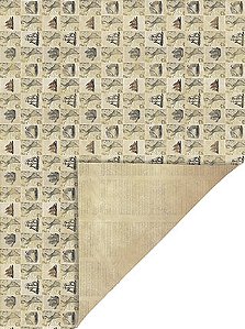 SDG-047 - Papel para Scrapbook Dupla Face Gigante - Navios e jornal