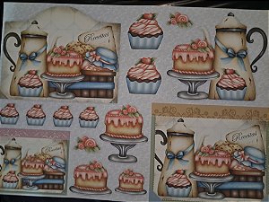 LD-0727 - PAPEL PARA DECOUPAGE - Cupcake