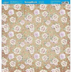 SD-1123 - SCRAP DUPLA FACE - ROSAS, RENDAS