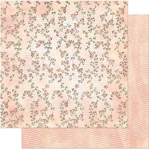 SD-0325 - SCRAP DUPLA FACE - ROSAS/ LISTRAS ONDULADAS