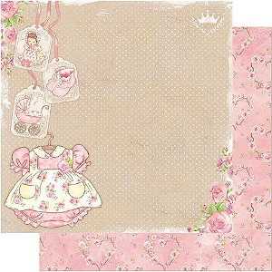 SD-0490 - SCRAP DUPLA FACE - VESTIDO E ELEMENTOS INFANTIL